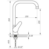 Змішувач для кухні Zerix SOP7 146 (ZX2653)