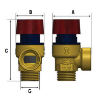 Клапан запобіжний Roho R2001-060 - 1/2" ВН (6 бар) (RO0172)