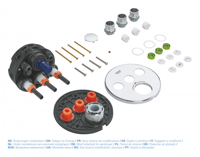 Термостат прихованого монтажу на 3 споживача Grohe Grohtherm SmartControl (29121000)