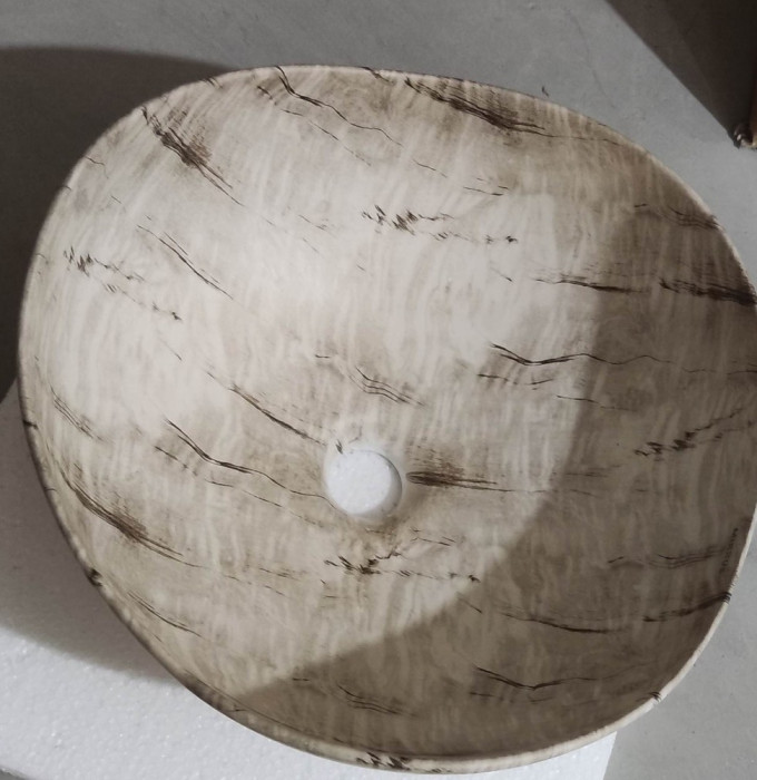 Раковина накладна Mixxus Premium WAVE-0103 MARBLE 380х380х170mm (MP6532)