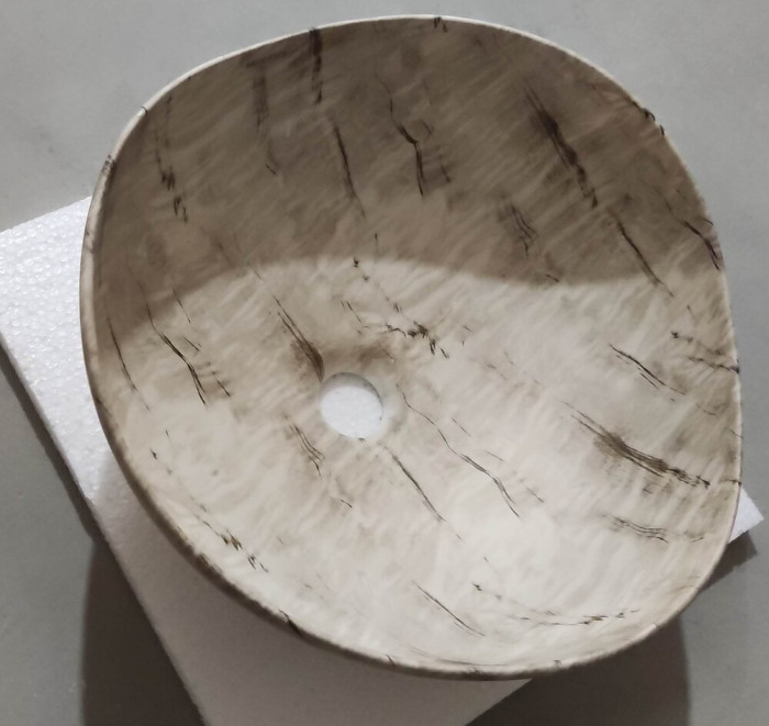 Раковина накладна Mixxus Premium WAVE-0103 MARBLE 380х380х170mm (MP6532)