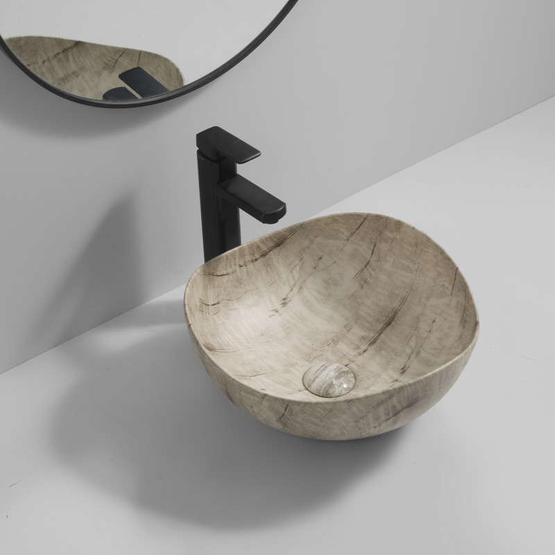 Раковина накладна MIXXUS PREMIUM WAVE-0103 MARBLE 380х380х170mm (MP6532)