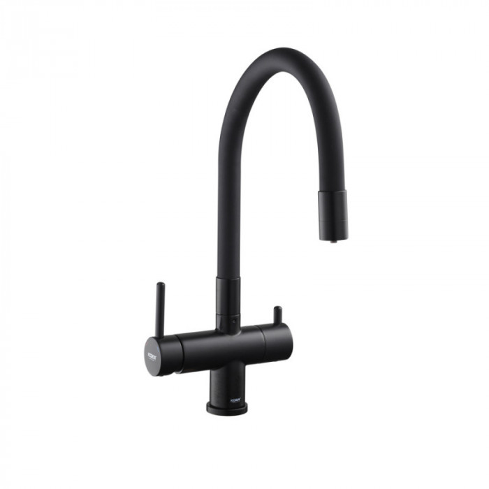 Кухонний змішувач з силік. виливом і вих. для питної води KOER KB-72002-05 (KR3384)