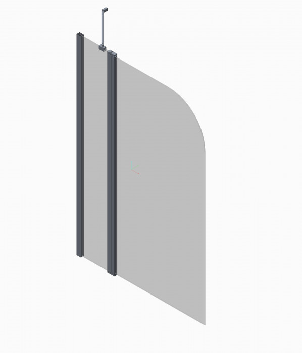 Шторки скляні на ванну Koer SR BS03-95x140-TR-01 прозоре скло 6мм, хром (KR5402)