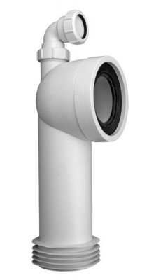Колено-подключение к WC длинное 275мм под углом 90/выход 40 мм WC-CON8D