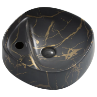 Раковина накладна MIXXUS PREMIUM WAVE-0201 MARBLE 430х430х150mm (отвір під змішувач) (MP6536)