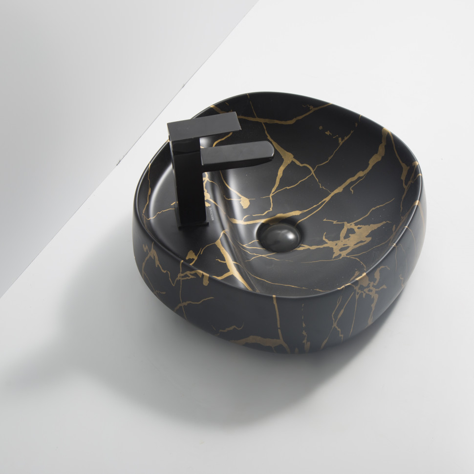 Раковина накладна MIXXUS PREMIUM WAVE-0201 MARBLE 430х430х150mm (отвір під змішувач) (MP6536)