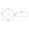 Раковина накладна MIXXUS PREMIUM WAVE-0201 MARBLE 430х430х150mm (отвір під змішувач) (MP6536)