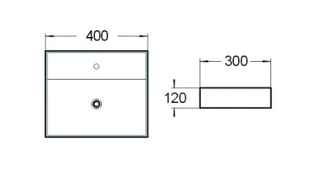 Умивальник (раковина) MEXEN MINI 40 WHITE накладний підвісний