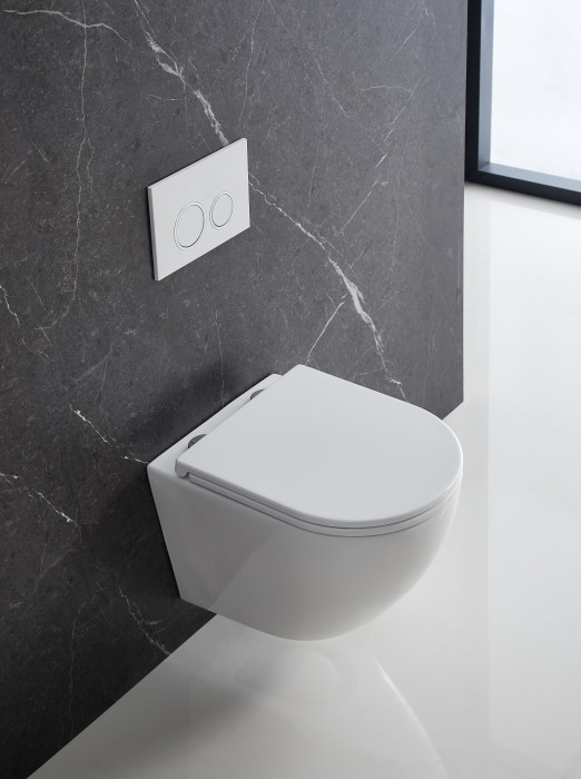 Унітаз підвісний Mixxus Premium Ellipse-0301-R 495x365x365mm, система змиву Rimless (MP6460)