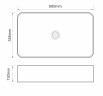 Раковина накладна MIXXUS PREMIUM QUADRO-0106 600х355х130mm (MP6523)