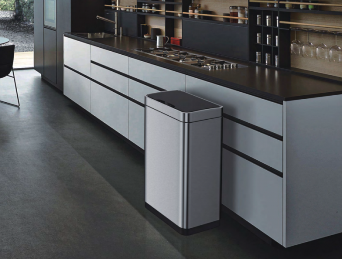 Відро для сміття сенсорне прямокутне Koer TC-020312-02 12 л колір нержавійка (KR5586)