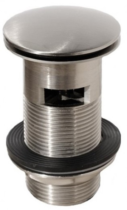 Корок "клік-клак" для умивальника з переливом  5/4 "Сталь SC" CW60-SN