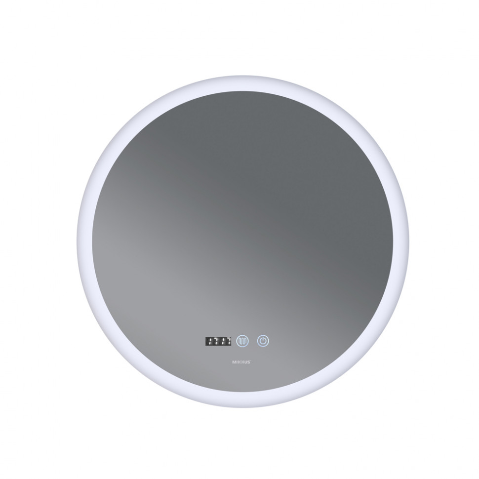 Дзеркало Mixxus PLAIN MC10-80 з Led Touch, Anti-fog, димером, регулятором яскравості, годинником (MI6932)