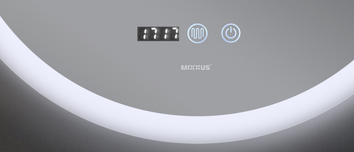 Дзеркало Mixxus PLAIN MC10-80 з Led Touch, Anti-fog, димером, регулятором яскравості, годинником (MI6932)