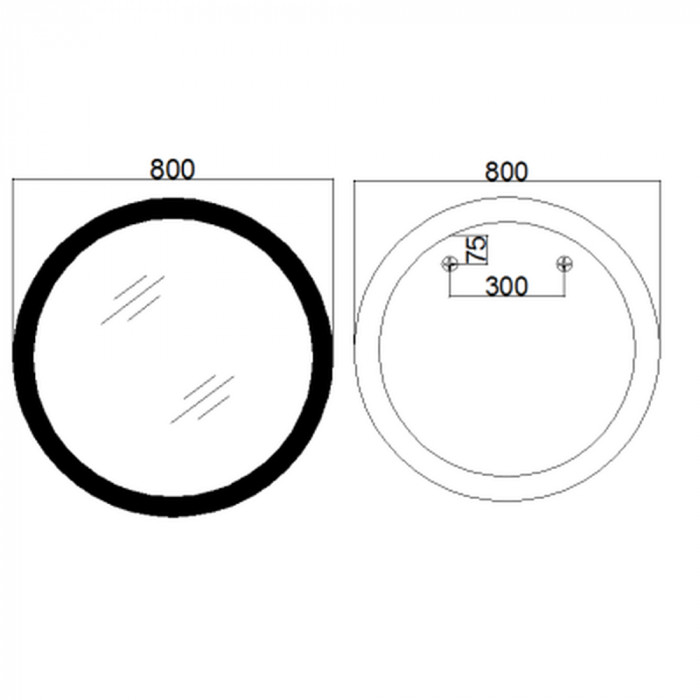 Дзеркало Mixxus PLAIN MC10-80 з Led Touch, Anti-fog, димером, регулятором яскравості, годинником (MI6932)