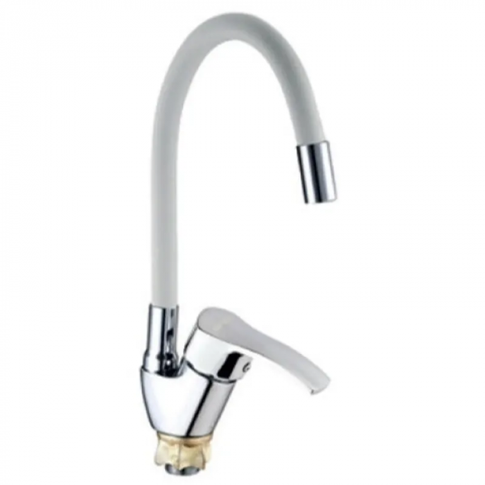 Змішувач для кухні Mixxus YUB4-279 Reflector White з білим силіконовим виливом (MI6486)