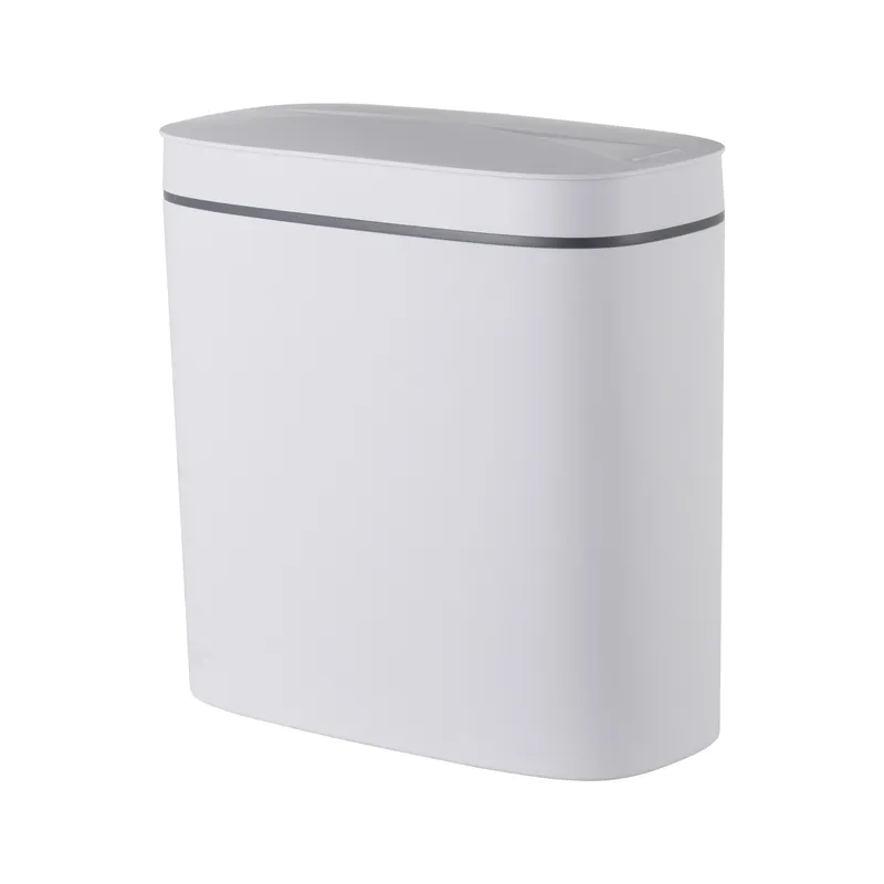 Відро для сміття сенсорне овальне MIXXUS FLAT-TC0109 WHITE 9 л (колір білий) (MI7074)