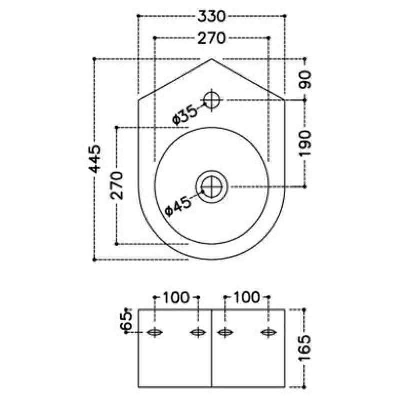Раковина JAQUAR JDS кутова 350x455 мм, біла JDS-WHT-25841