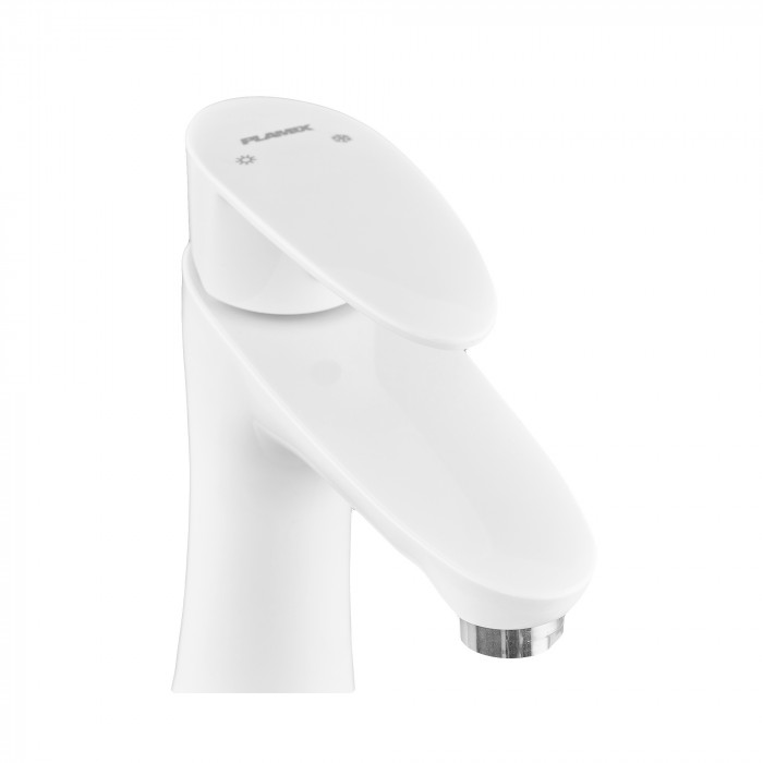 Змішувач для умивальника Plamix Cezar-001 HIGH SET White (з підведенням) (PM0663)