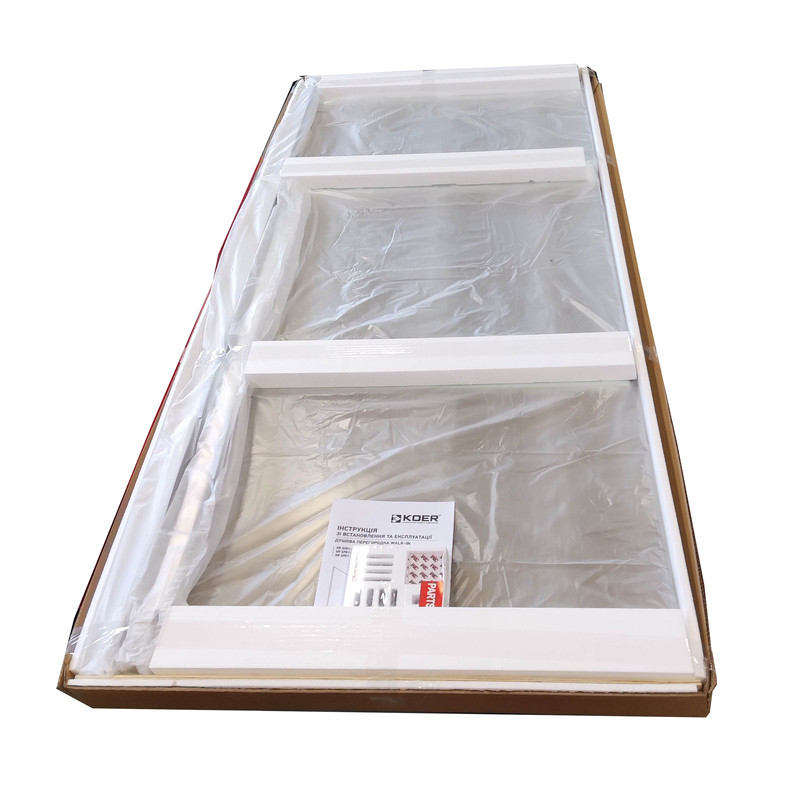 Душова перегородка Walk-In KOER SR SP01-90x200-TR-01 прозоре скло EASY CLEAN 8мм хром (KR5392)
