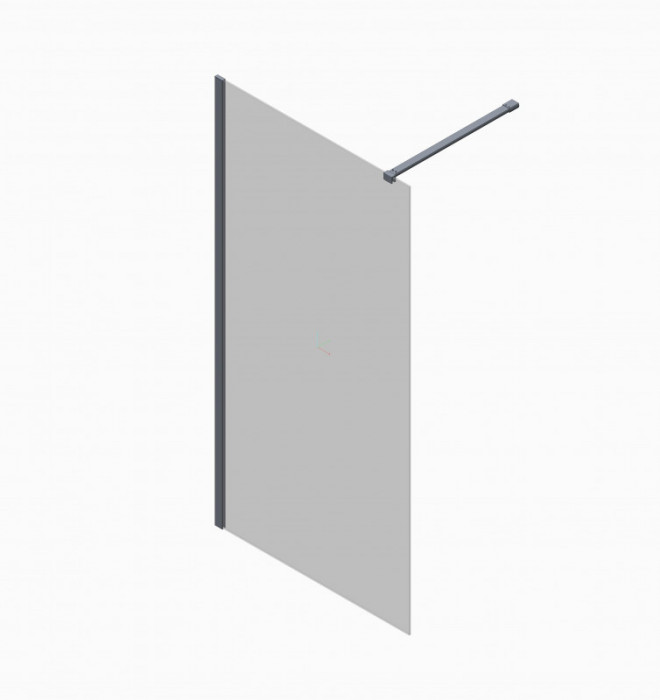 Душова перегородка Koer SR SP01-90x200-TR-01 Walk-In прозоре скло Easy Clean 8мм, хром (KR5392)