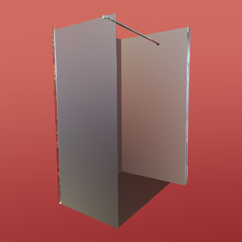 Душова перегородка Walk-In KOER SR SP01-90x200-TR-01 прозоре скло EASY CLEAN 8мм хром (KR5392)