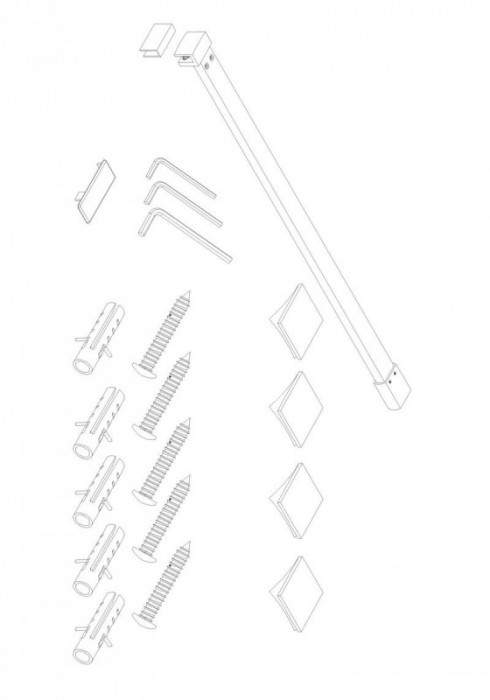 Душова перегородка Koer SR SP01-90x200-TR-01 Walk-In прозоре скло Easy Clean 8мм, хром (KR5392)