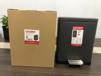 Відро для сміття з плавним закриттям прямокутне KOER TC-010315-07 15 л (колір графіт) (KR5604)