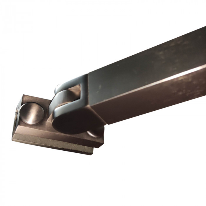 Бічна стінка до кабіни Koer SR SW04-90x200-TR-07 прозоре скло Easy Clean 10мм, графіт (KR5391)