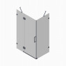 Бічна стінка до кабіни Koer SR SW04-90x200-TR-07 прозоре скло Easy Clean 10мм, графіт (KR5391)