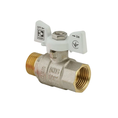 Кран кульовий KOER 1/2" ГШМ (KR.218.W) білий (KR0182)