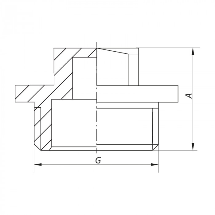 Заглушка Koer KF.P10M.WN - 1'' Н (без нікелю) (KR3101)