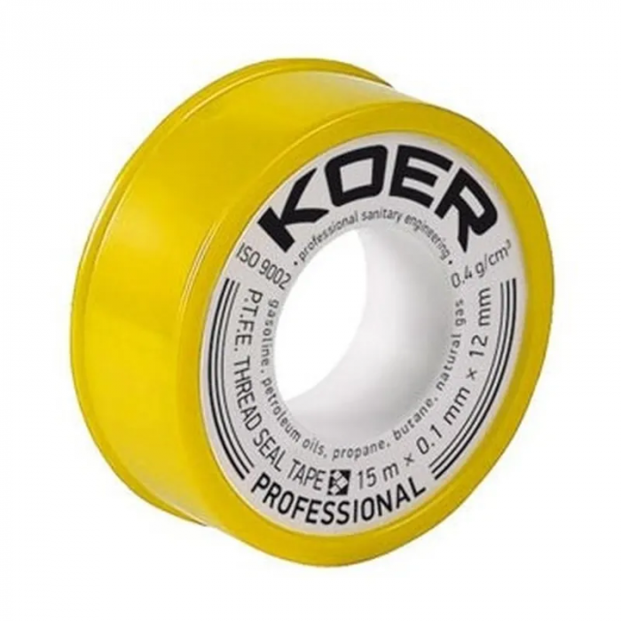 ФУМ стрічка для газу KOER ST-02 15M * 0.1mm * 12mm (KR0120)