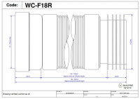 Труба розтяжна з прокладкою L 180-230 мм. WC-F18R