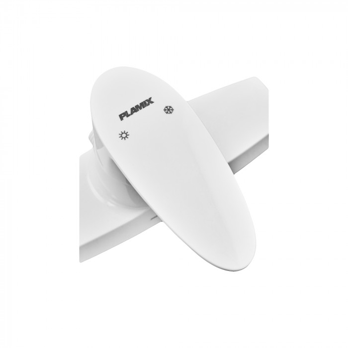 Змішувач для душової кабіни Plamix Cezar-003 SET White (з шлангом, лійкою та кронштейном) (PM0665)