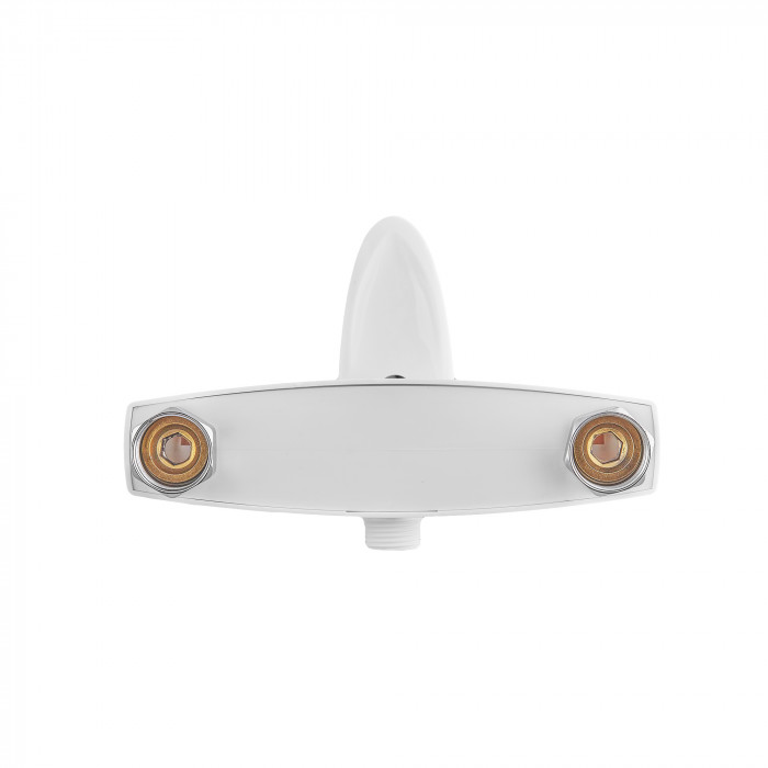 Змішувач для душової кабіни Plamix Cezar-003 SET White (з шлангом, лійкою та кронштейном) (PM0665)