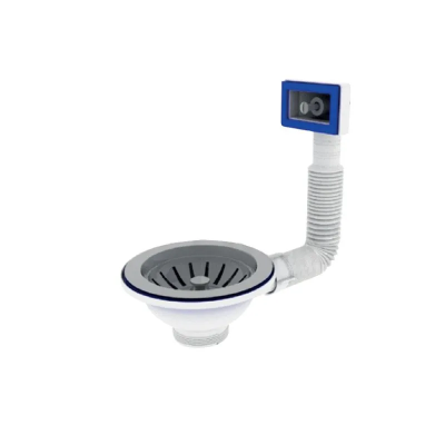 Випуск різьбовий Zerix KS-01 3 1/2&quot; з гнучким прямокутним переливом (ZX5091)