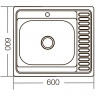Мийка кухонна Zerix Z6060L-06-160E (Satin) (ZM0568)