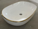 Раковина накладна Mixxus Premium ELLIPSE-0105 EDGE GOLD 600х400х150mm (MP6564)