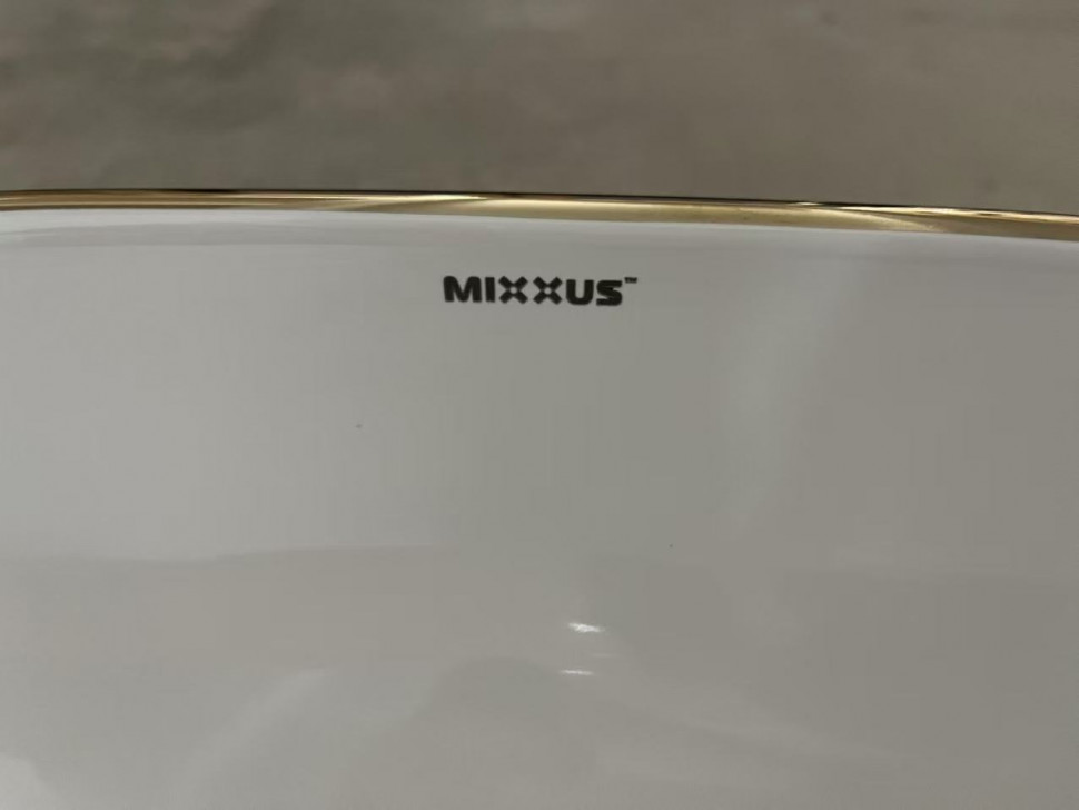 Раковина накладна Mixxus Premium ELLIPSE-0105 EDGE GOLD 600х400х150mm (MP6564)