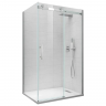 Бічна стінка до кабіни Koer SR SW01-90x200-TR-07 прозоре скло Easy Clean 8мм, графіт (KR5382)
