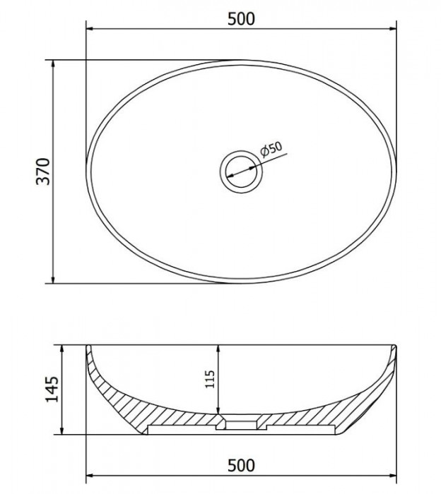 Умивальник (раковина) MEXEN CORNELIA BLUE MATT накладний