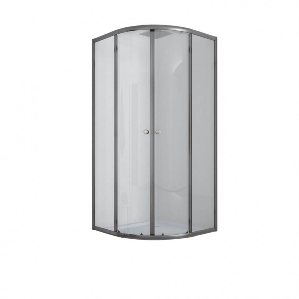 Душова кабіна без піддону Mixxus PLAIN SC01-90x90x185-TR GRAPHITE прозоре скло 4мм (MI6902)