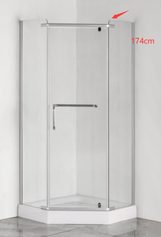 Душова кабіна без піддону Mixxus LINES SC01-90x90x185-TR CHROME прозоре скло 6мм (MI6915)