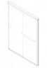 Двері в нішу Koer SR SD03-140x200-TR-01 прозоре скло Easy Clean 8мм, хром (KR5385)
