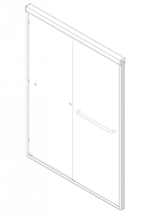 Двері в нішу Koer SR SD03-140x200-TR-01 прозоре скло Easy Clean 8мм, хром (KR5385)