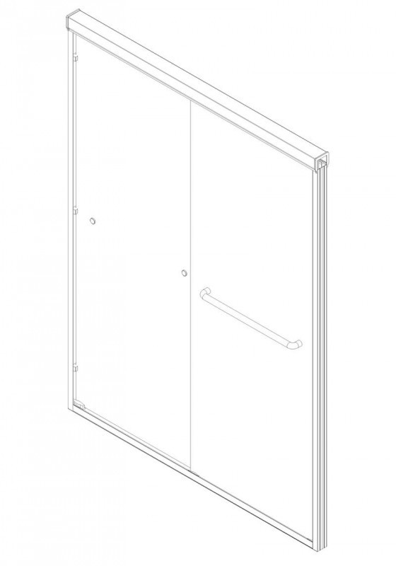 Двері в нішу Koer SR SD03-140x200-TR-01 прозоре скло Easy Clean 8мм, хром (KR5385)