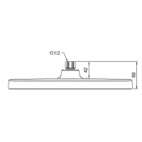 Лійка для душу стельова Koer KP-0402-01-OH 310x200мм (KR4984)