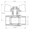 Кран кульовий Koer 1" ГШМ (KR.218.B) синій (KR2721)
